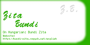 zita bundi business card